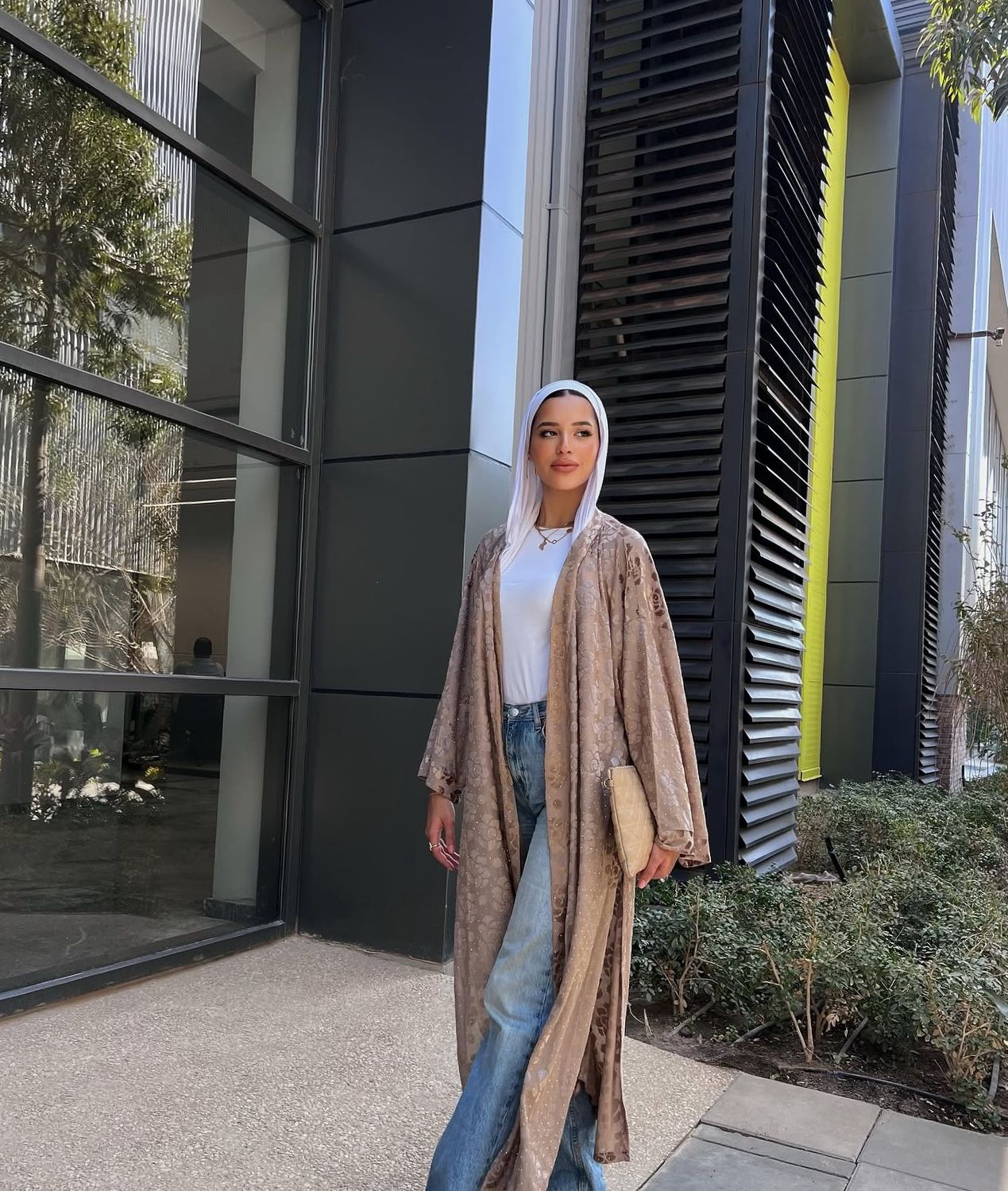 The bling kaftan in beige