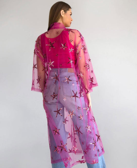 Pink Stars kimono
