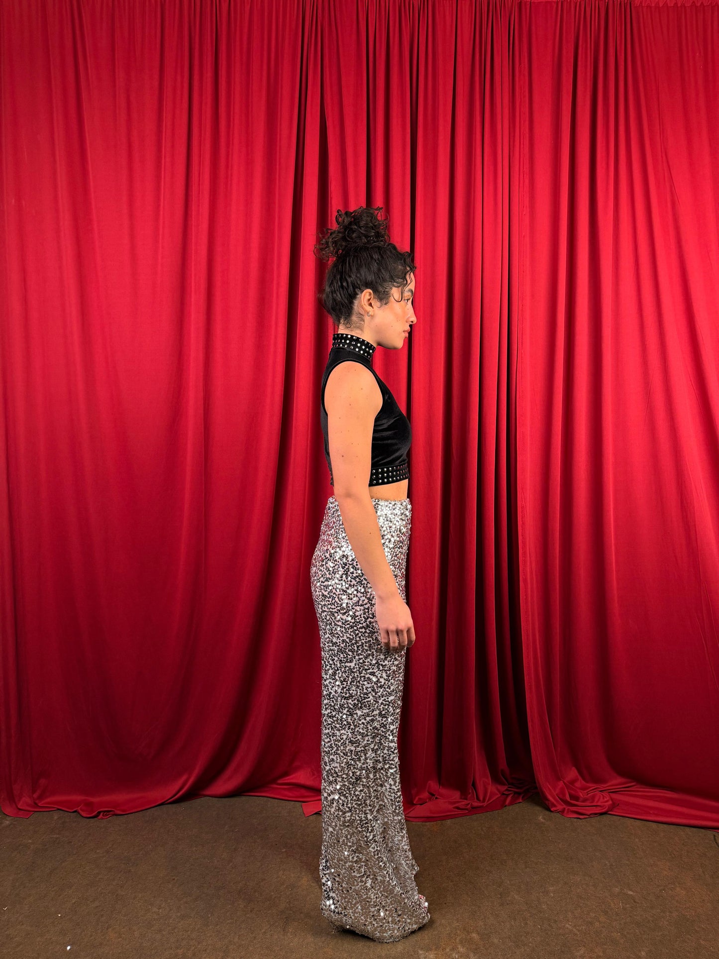 Silver glitter pants