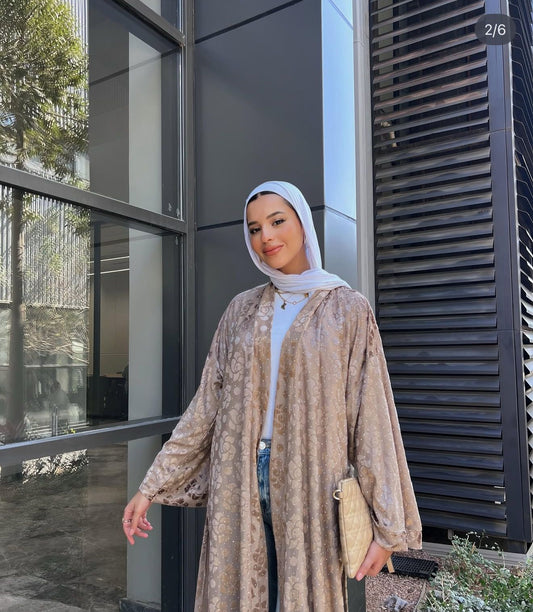 The bling kaftan in beige