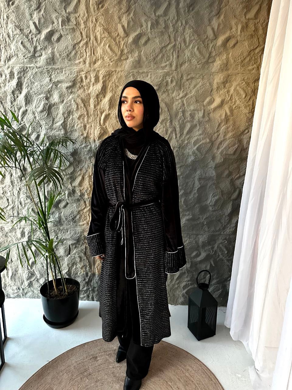 Black striped Cardigan – stitch