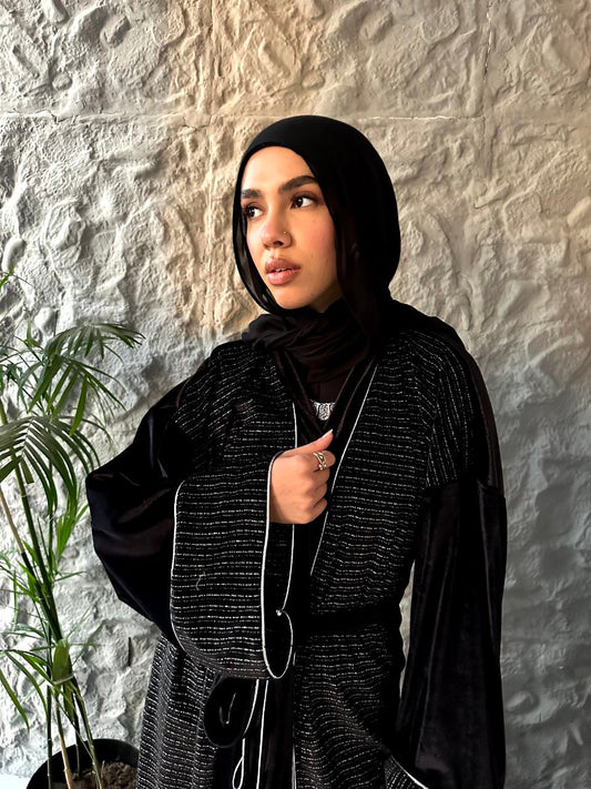 Black striped Cardigan