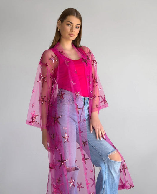 Pink Stars kimono