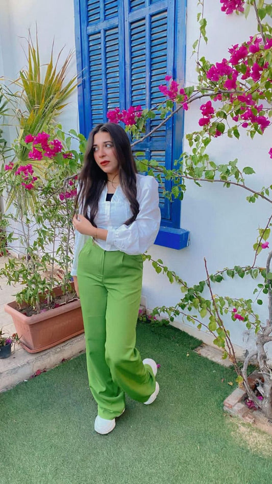 Classic light green pants